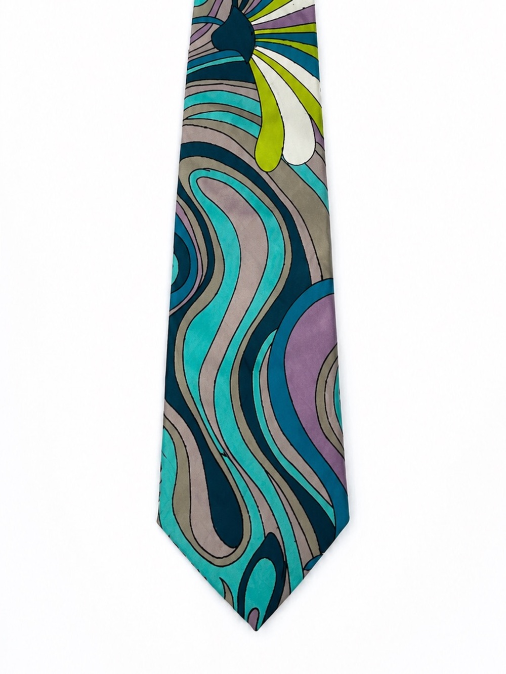 Vintage 1970’s Vicky Davis Abstract Psychedelic cotton tie